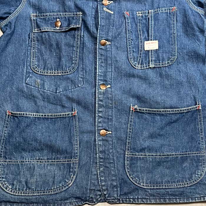 60s BIG MAC denim chore jacket カバーオール BIG MAC 60'S Denim Chore Jacket SIZE/42相当 60年代 ビッグ