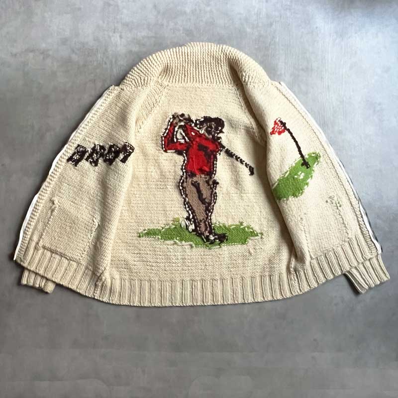 60'S Cowichan Golf Pattern Sweater 60年代 ゴルフ柄 カウチン