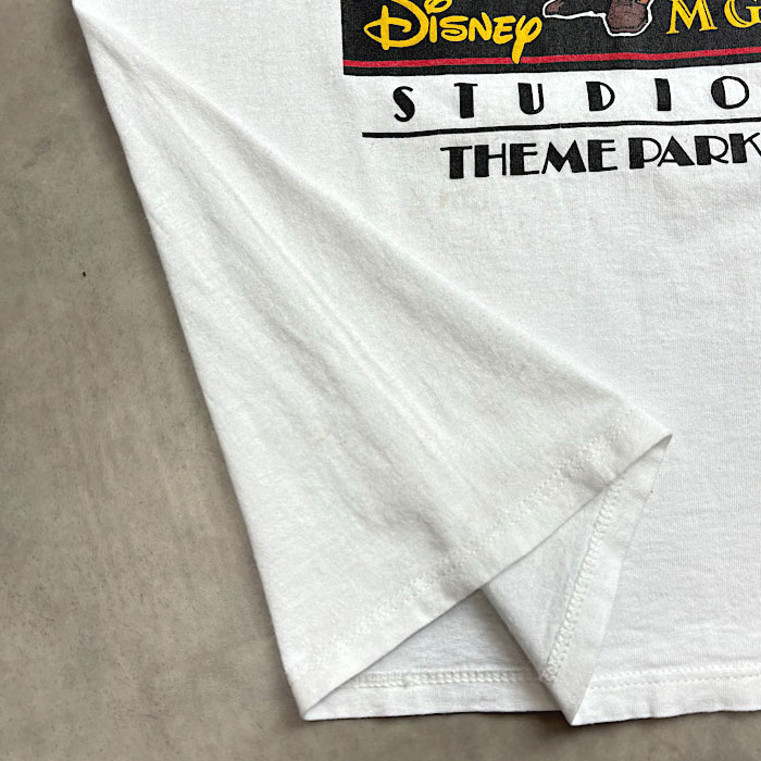 80'S Disney Indiana Jones T-Shirt Made in USA S/WHITE 80年代