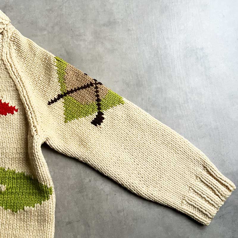 50-60' Golf Pattern Sweaterゴルフ柄 カウチンセーター 50-60'S Cowichan Golf Pattern Sweater 50-60年代 ゴルフ柄