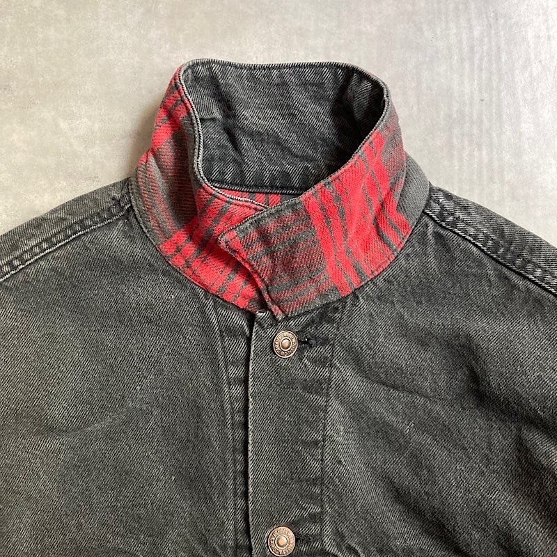 80's Levi's 70417-9416 Black Nel Liner Trucker Jacket BLACK/M 80
