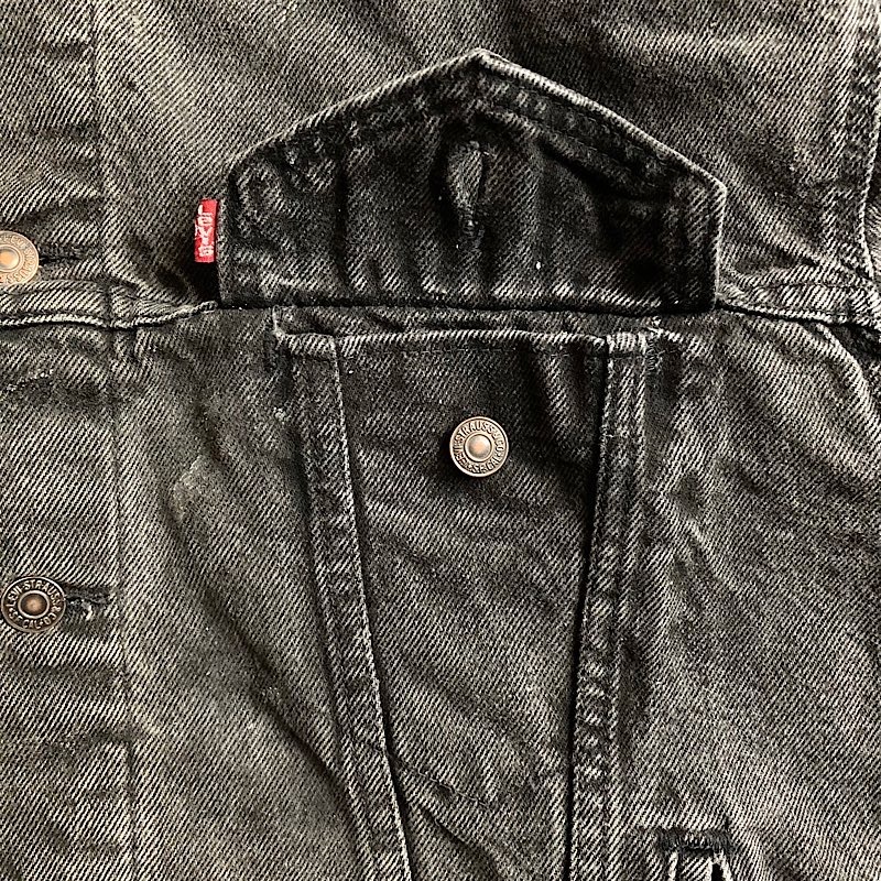 80's Levi's 70417-9416 Black Nel Liner Trucker Jacket BLACK/M 80