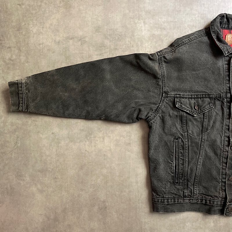 80's Levi's 70417-9416 Black Nel Liner Trucker Jacket BLACK/M 80