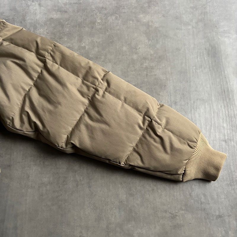 80'S EDDIE BAUER Snap Jac Down Jacket BEIGE 80年代 エディバウアー