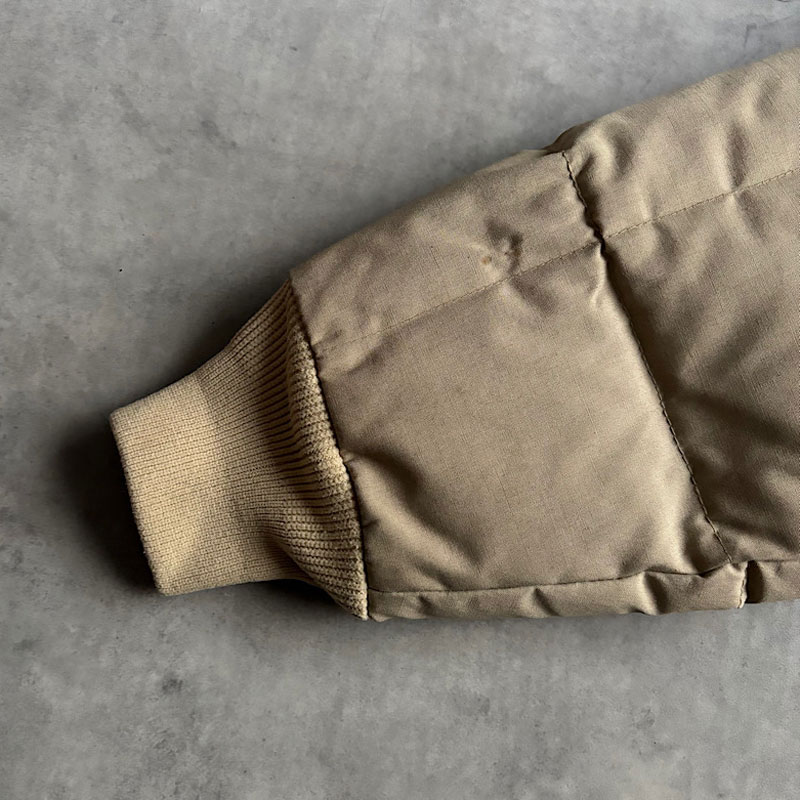 80'S EDDIE BAUER Snap Jac Down Jacket BEIGE 80年代 エディバウアー