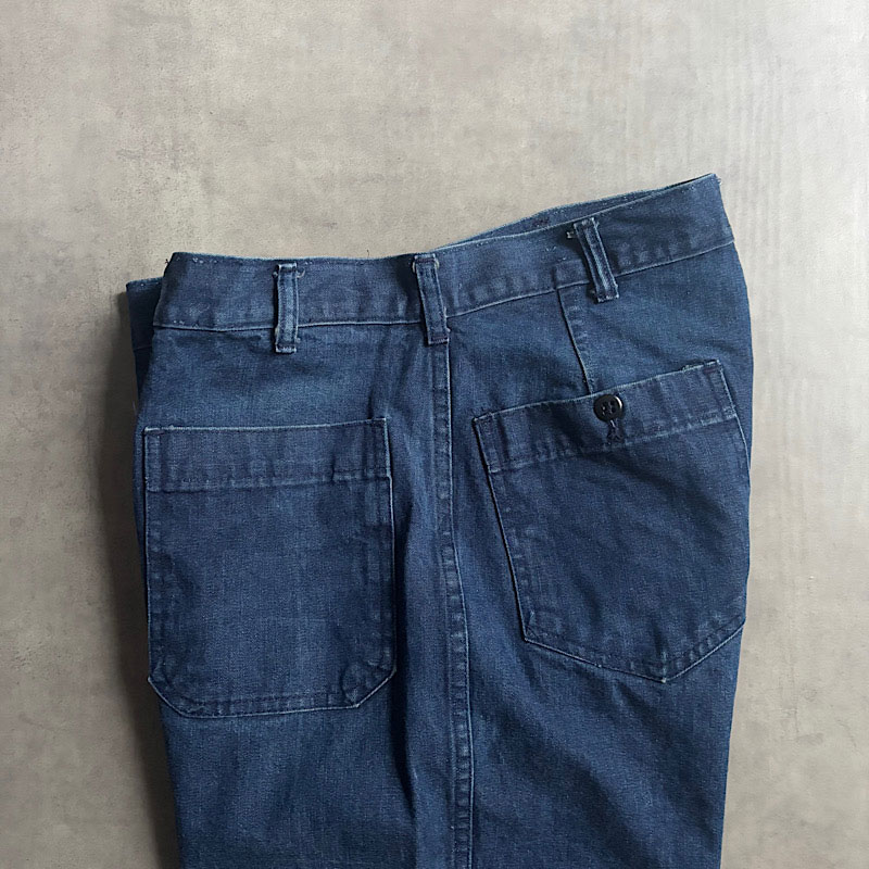 80's U.S NAVY Denim Sailor Flare Pants W31 80年代 アメリカ海軍