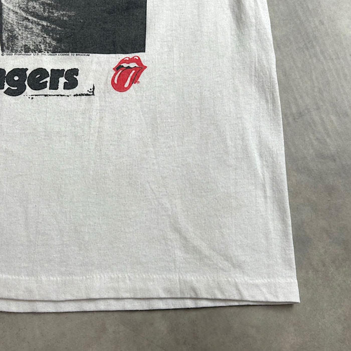 80'S Rolling Stones Stickey Fingers T-Shirt Made in USA XL/WHITE