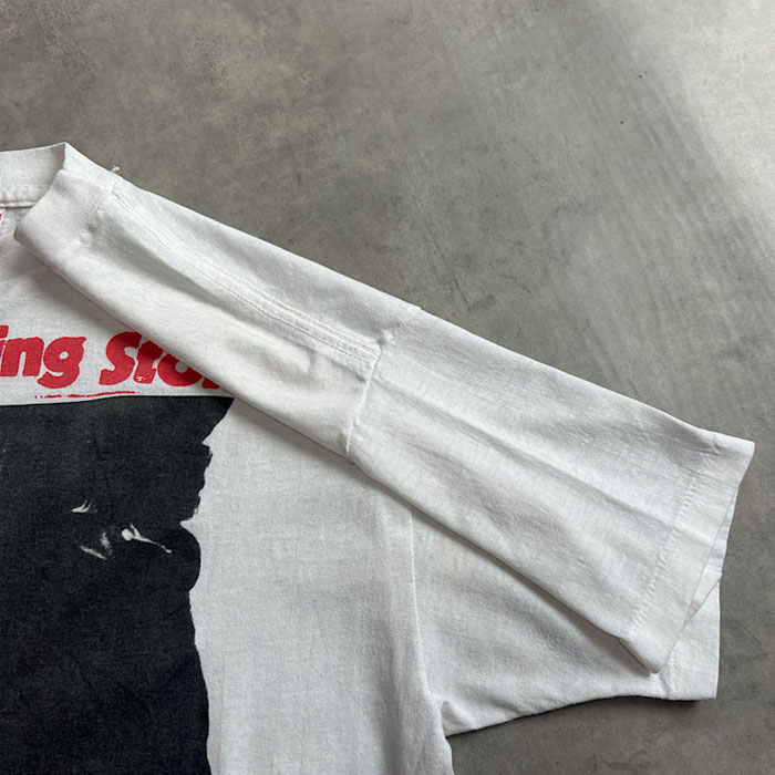 80'S Rolling Stones Stickey Fingers T-Shirt Made in USA XL/WHITE