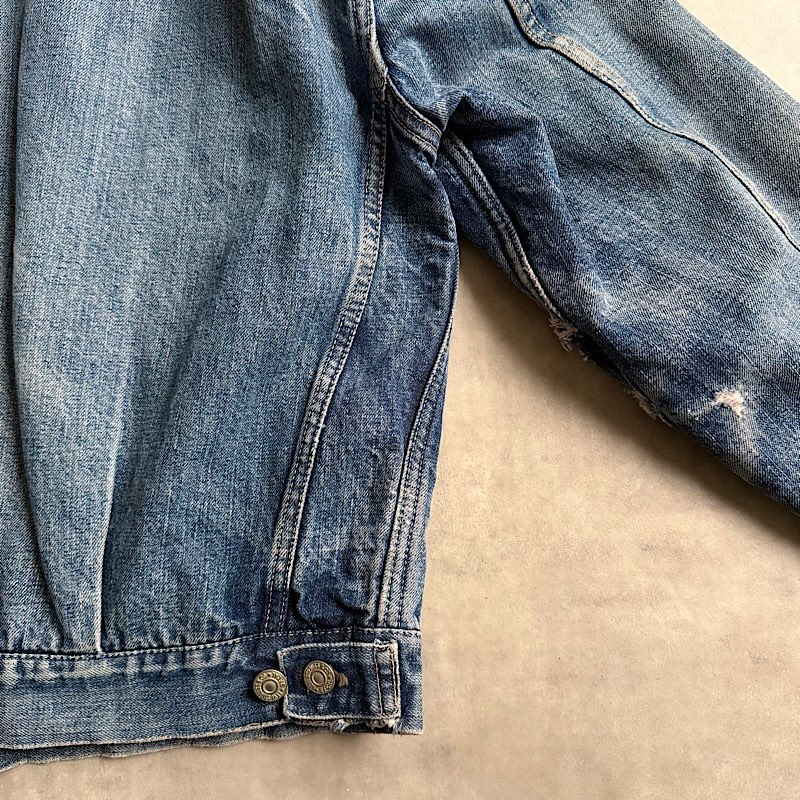 60's LEVI'S 517XX 2nd Blanket Lined Denim Jacket Made in USA 42-44