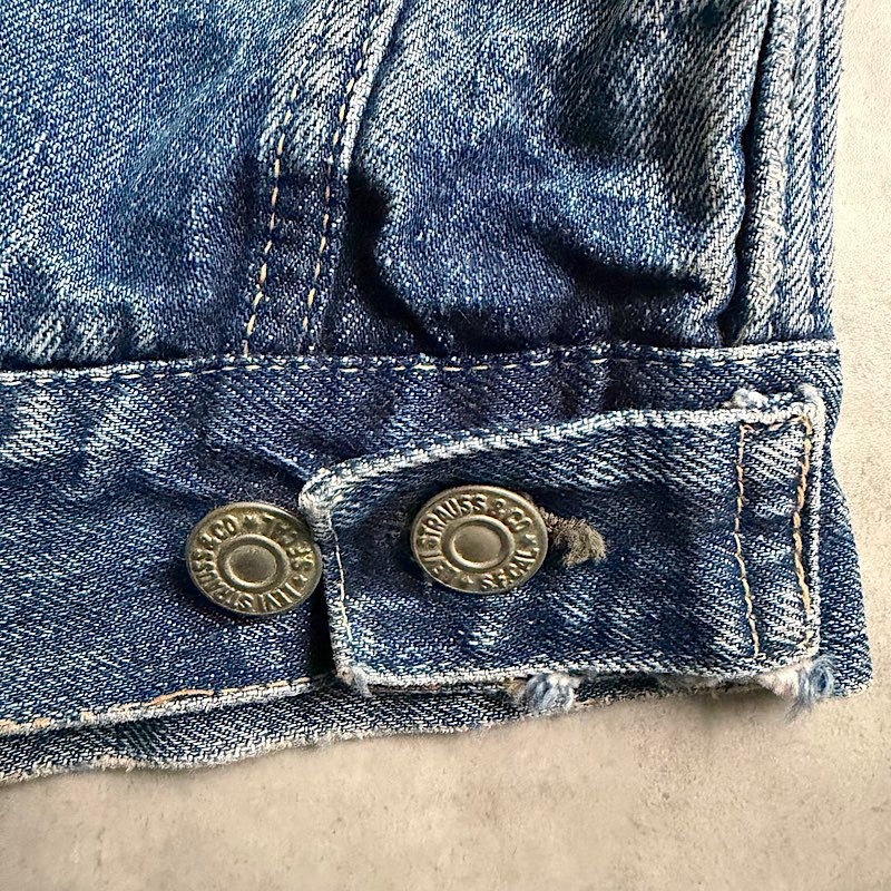 60's LEVI'S 517XX 2nd Blanket Lined Denim Jacket Made in USA 42-44