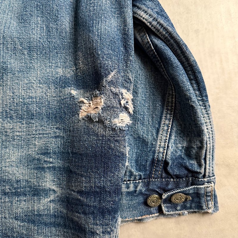 60's LEVI'S 517XX 2nd Blanket Lined Denim Jacket Made in USA 42-44