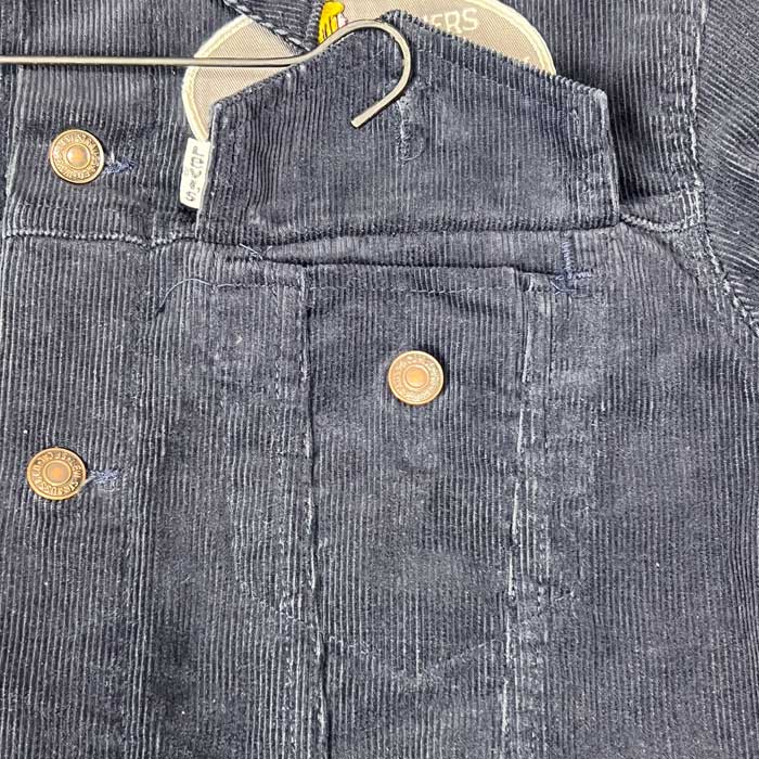 ８０s リーバイス　ネイビー　コーデュロイ　トラッカー　ジャケット　７０５０５ 古着 70s Levis 70505 3rdタイプ コーデュロイ トラッカー