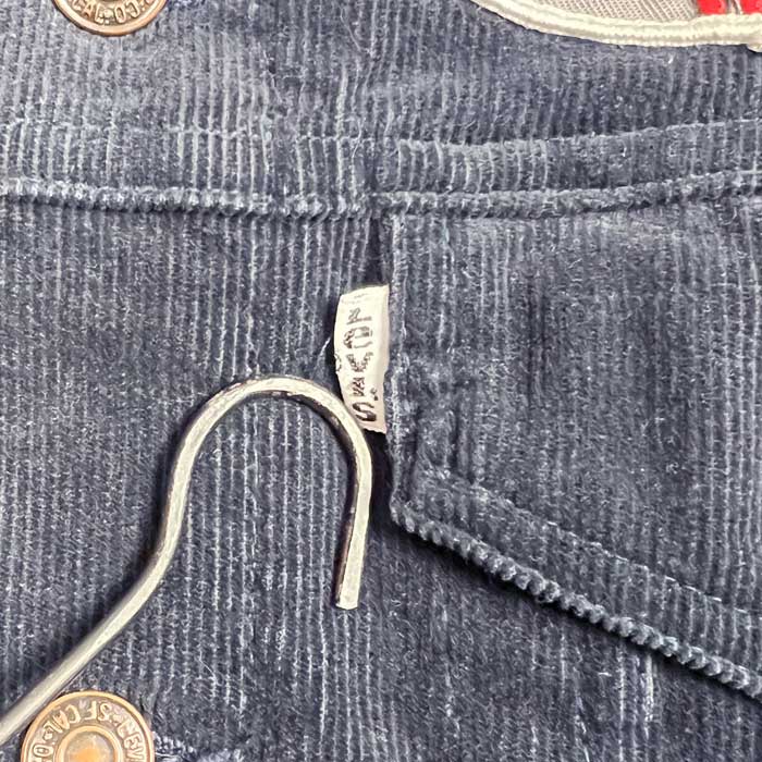 70's Levi's 70505-1517 Couduroy Trucker Jacket NAVY Size 40 Made