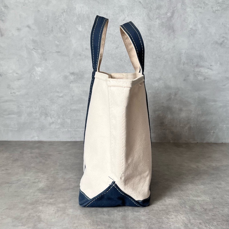80'S L.L.Bean Boat And Tote Bag Made in USA WHITE/NAVY 80年代 L.L.