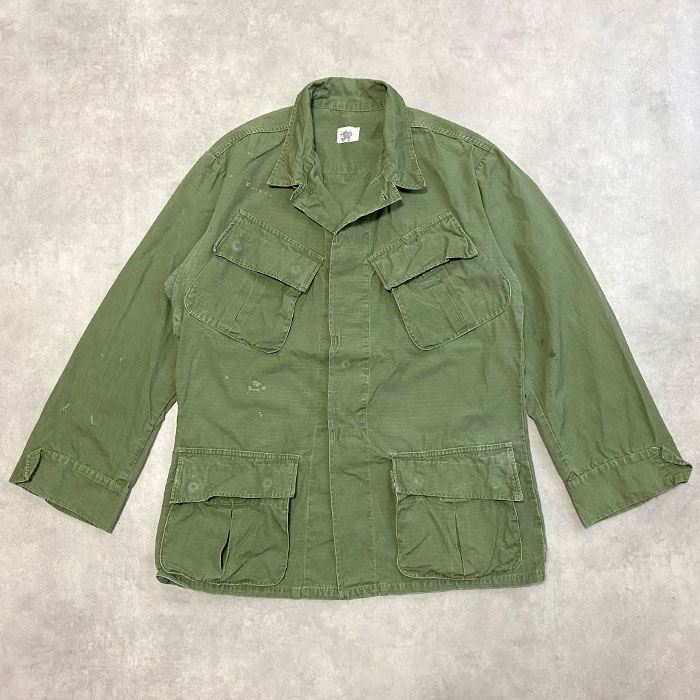 60s US ARMY 5th Jungle Fatigue Military Jacket Rip Stop Small-Regular 󥰥եƥߥ꥿꡼㥱å