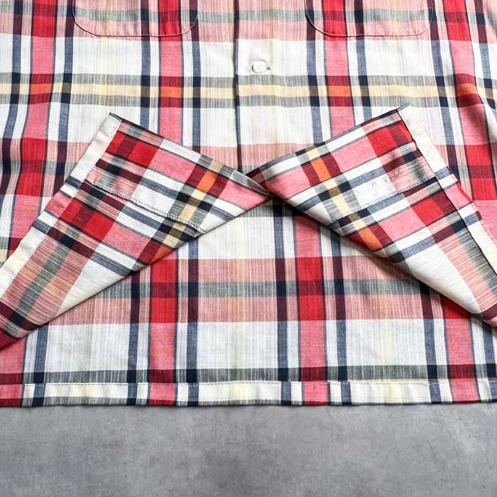 60's TOWN CRAFT チェックシャツ　PENN-PREST 16サイズ VINTAGE 60'S PENNEYS TOWN CRAFT PENN-PREST OPEN COLLAR CHECK