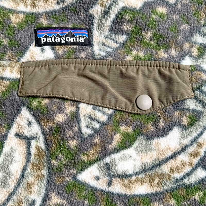 PATAGONIA Fish Pattern Synchilla Snap-T GRAY GREEN/M パタゴニア