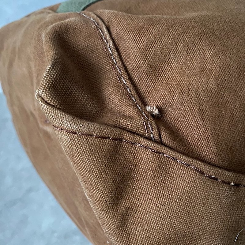 90's L.L BEAN Leather Handle Canvas Tote BAG BROWN/LARGE 90年代