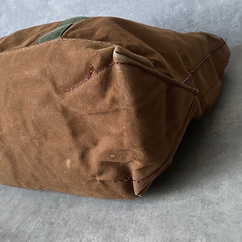 90's L.L BEAN Leather Handle Canvas Tote BAG BROWN/LARGE 90年代