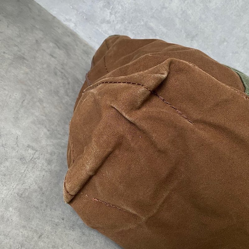 90's L.L BEAN Leather Handle Canvas Tote BAG BROWN/LARGE 90年代