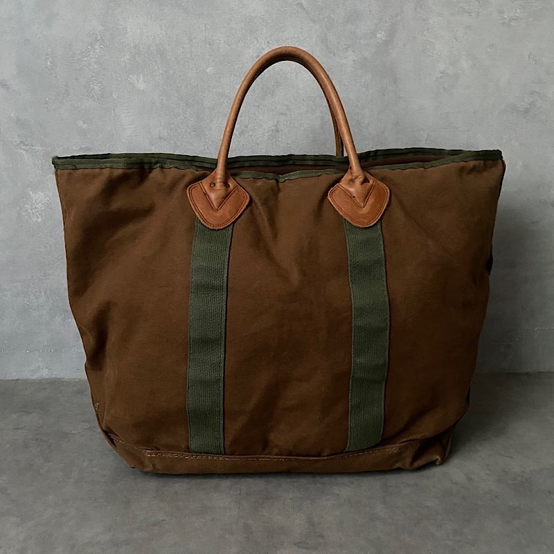 【美品】エルエルビーン　90s トートバッグ　ビンテージ　大容量　レザーハンドル 90's L.L BEAN Leather Handle Canvas Tote BAG BROWN/LARGE 90