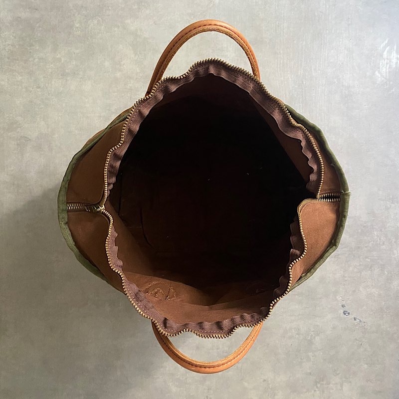 90's L.L BEAN Leather Handle Canvas Tote BAG BROWN/LARGE 90年代