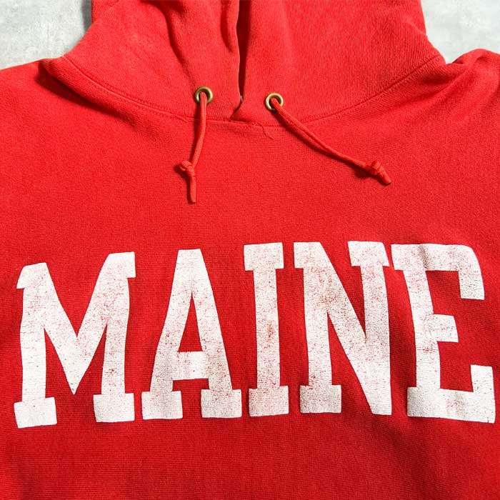 80's Champion Reverse Weave Parka RED/L Made in USA 80ǯ ԥ С  "MAINE" ץ ѡ աǥ 