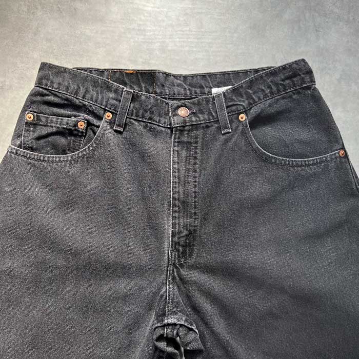 90's Levi's 560 BAGGY BLACK JEANS MADE IN USA W34L36 90年代