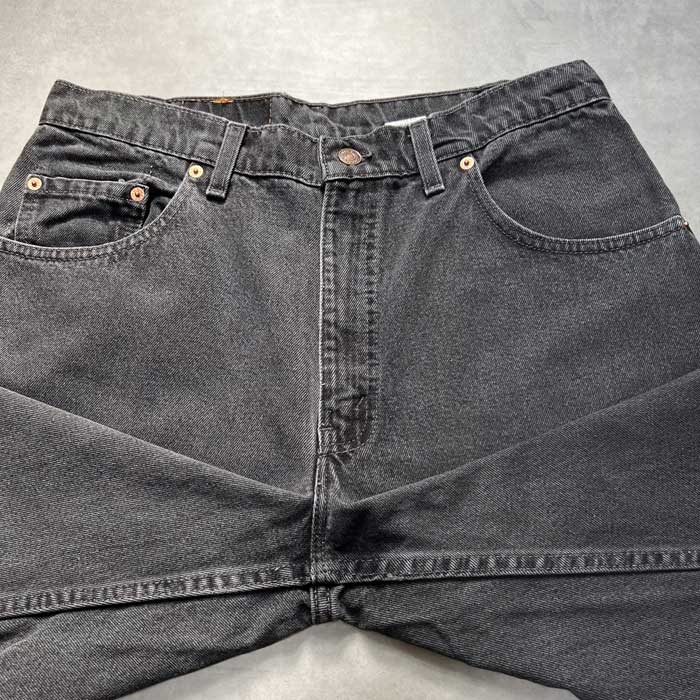 90's Levi's 560 BAGGY BLACK JEANS MADE IN USA W34L36 90年代
