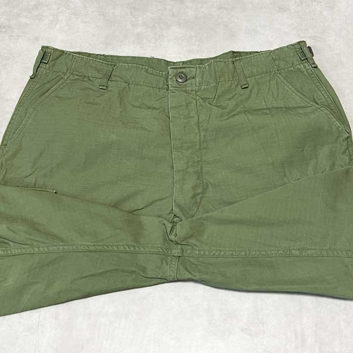 60s　ジャングルファティーグパンツ　リップストップ 　軍パン 60's U.S.ARMY Jungle Fatigue Pants Rip-Stop Model LARGE