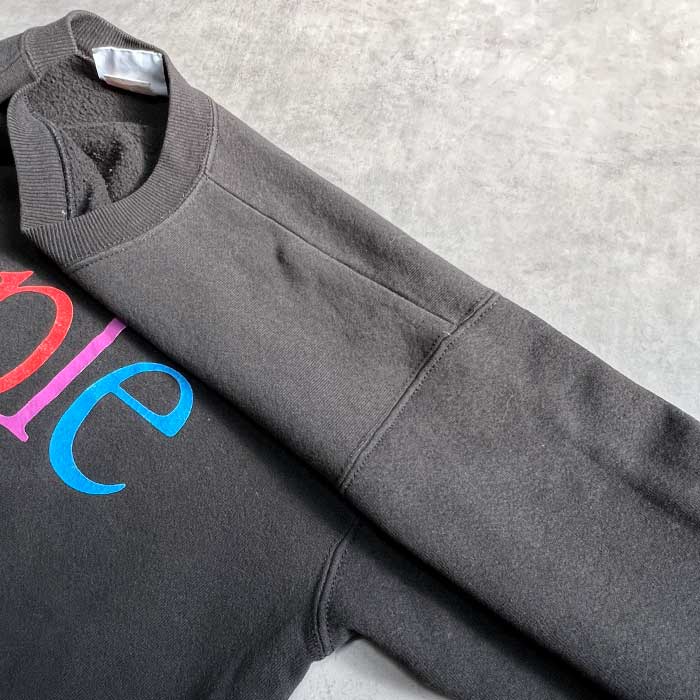 90's Lee APPLE PRINT SWEAT SHIRTS BLACK Size L Made in USA