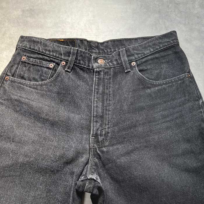 90's Levi's 555 RELAXED FIT BLACK JEANS  MADE IN USA W34L34 90ǯ ꡼Х 555 åեå ֥å ǥ˥  ꥫ