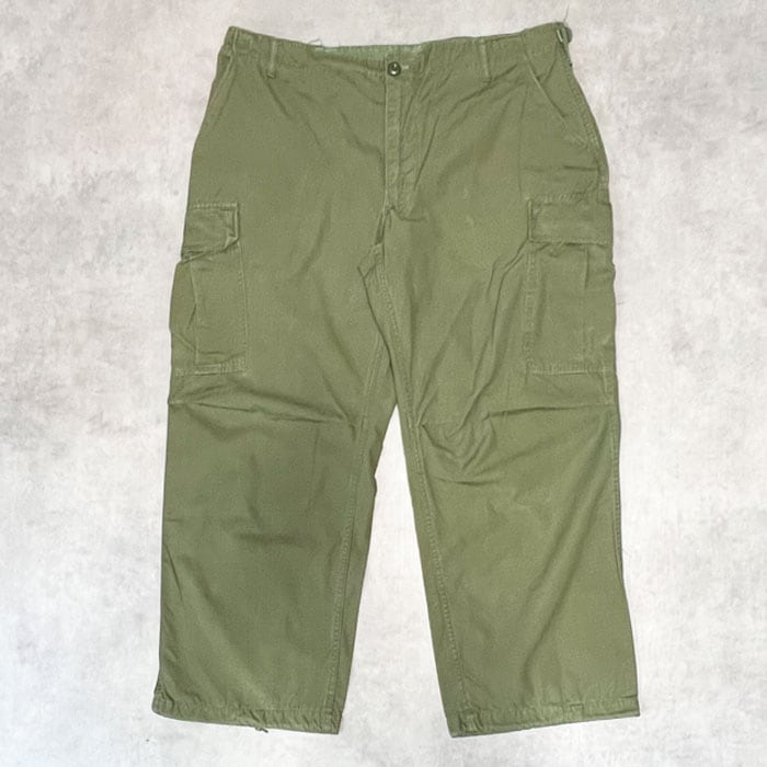 60's U.S.ARMY Jungle Fatigue Pants Rip-Stop LARGE/SHORT 60年代