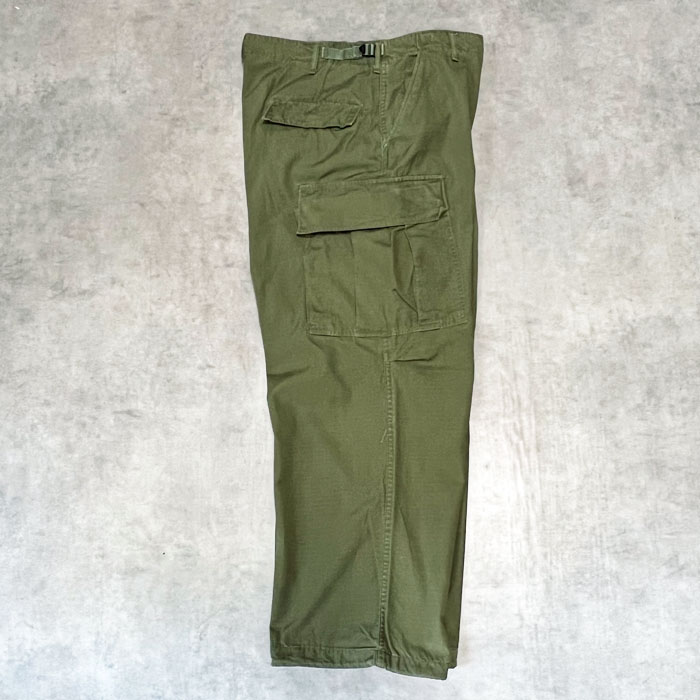 60's U.S.ARMY Jungle Fatigue Pants Rip-Stop LARGE/SHORT 60