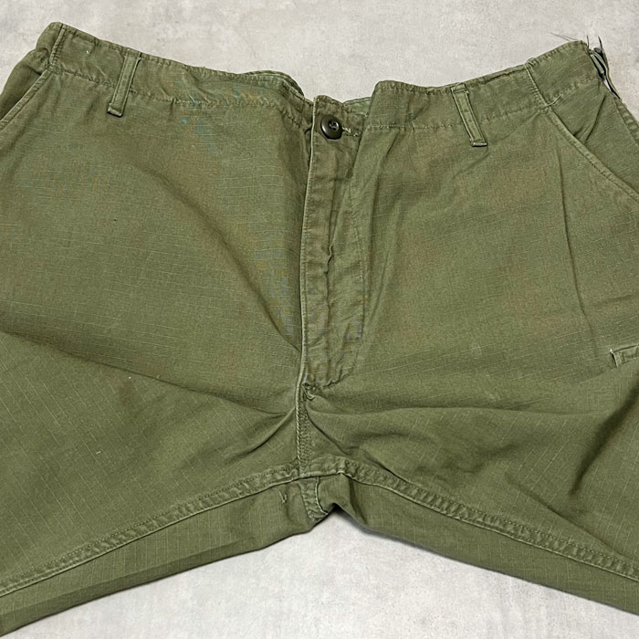 60's U.S.ARMY Jungle Fatigue Pants Rip-Stop LARGE/SHORT 60年代