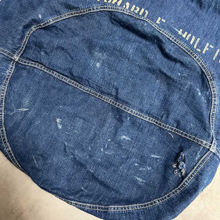 30-40'S U.S MILITARY Denim Stencil Laundry Bag 30-40年代 U.S