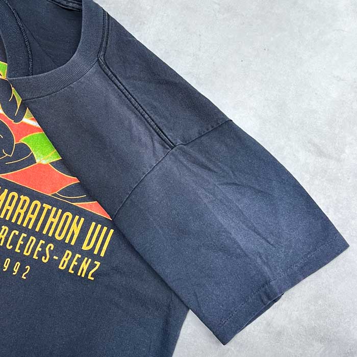 フランス・メドックマラソン完走Tシャツ 90's LOS ANGELS MARATHON×MERCEDES-BENZ T-SHIRTS BLACK 90年代
