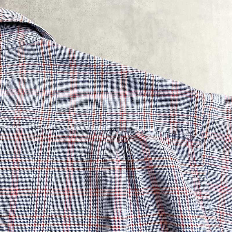 50'S MANHATTAN University Flannel Open Collar Long Sleeve Shirts