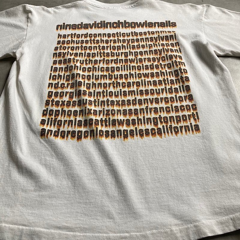90's NINE INCH NAILS×DAVID BOWIE T-shirt Made in USA WHITE/L 90