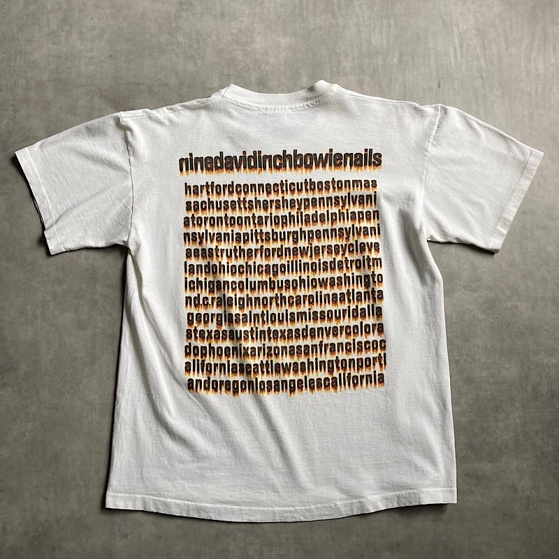 90's NINE INCH NAILS×DAVID BOWIE T-shirt Made in USA WHITE/L 90