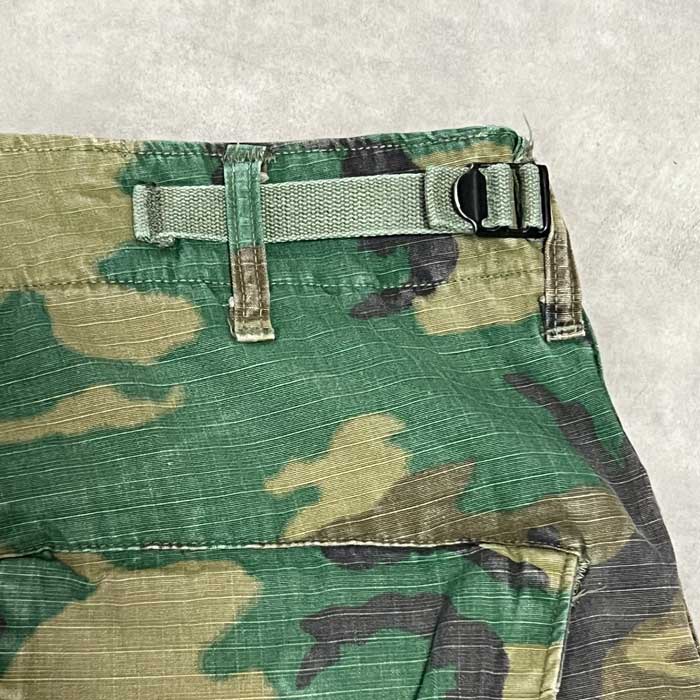 60's U.S.ARMY ERDL Rip-Stop Leaf Camo Jungle Fatigue Pants SMALL