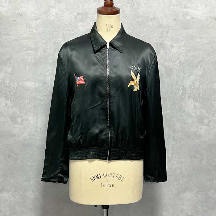 60'S U.S NAVY SOUVENIR TOUR JACKET BLACK 60年代 U.S NAVY