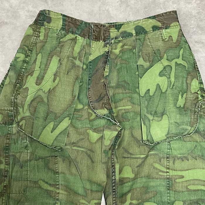 60's U.S.Military ERDL Leaf Camo Non Rip Jungle Fatigue
