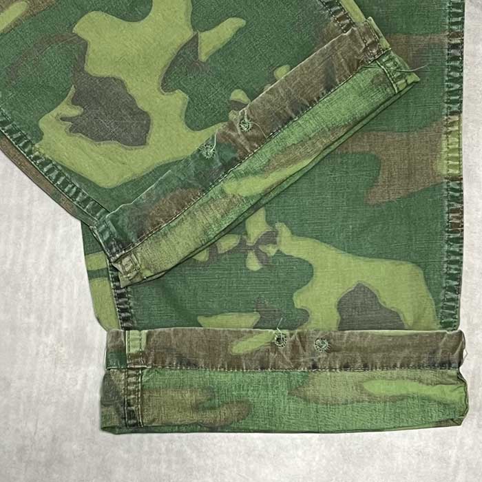 60's U.S.Military ERDL Leaf Camo Non Rip Jungle Fatigue