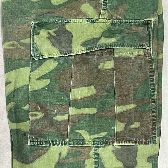 60's U.S.Military ERDL Leaf Camo Non Rip Jungle Fatigue