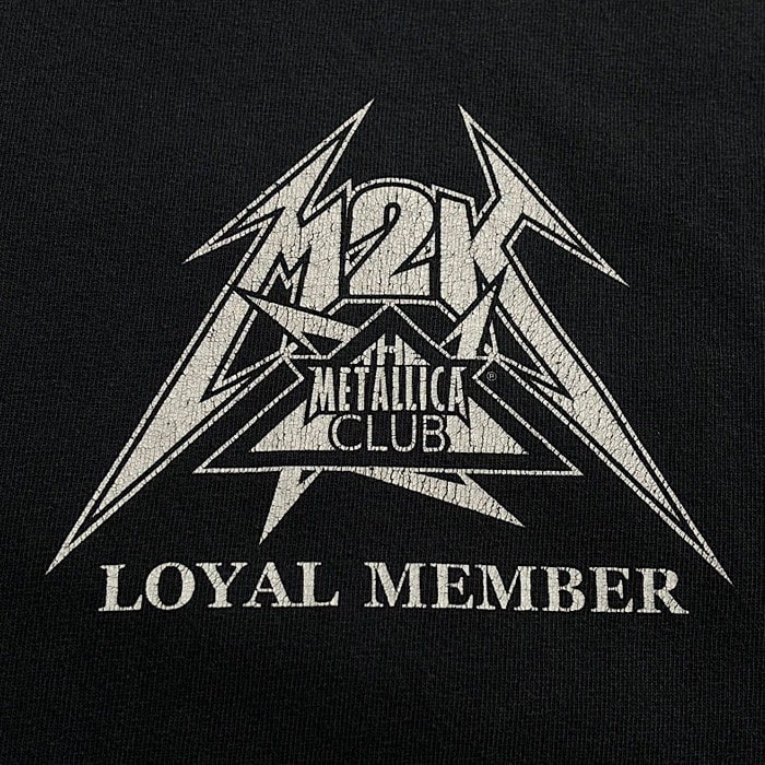 00'S The Metallica Club Loyal Member T-Shirt L/BLACK 2000