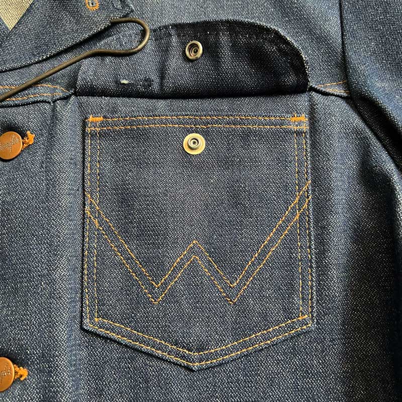 80'S Wrangler 74136NV 14oz Denim Jacket Dead Stock Made in