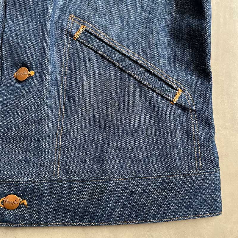 Wrangler 80s USA製 44 デニム ジャケット 74136NV 80'S Wrangler 74136NV 14oz Denim Jacket Dead Stock Made in