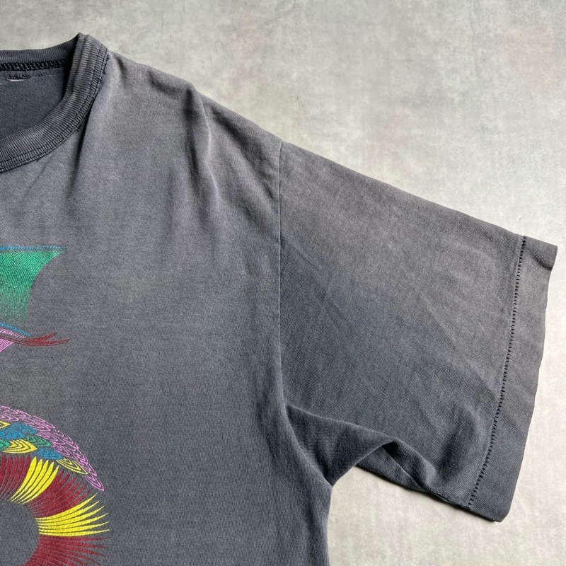 90'S M.C Escher Dragon Sun Fade T-Shirts BLACK 90年代 M.C