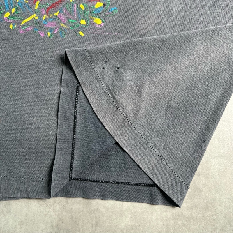 90'S M.C Escher Dragon Sun Fade T-Shirts BLACK 90年代 M.C